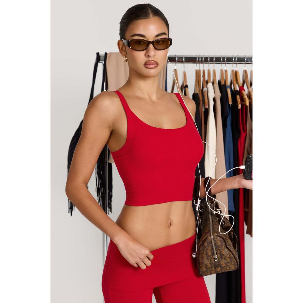 Oh Polly ButterCloud™ Built-In Bra Tank Top in Chilli Size XXS